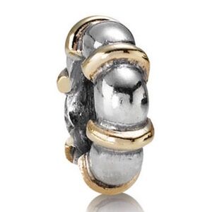 Pandora Seattle Spacer Charm – Sterling Silver & 14K Gold – Retired